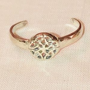 Sterling Silver Toe Ring Fancy Cut Work Design New w/o tags
